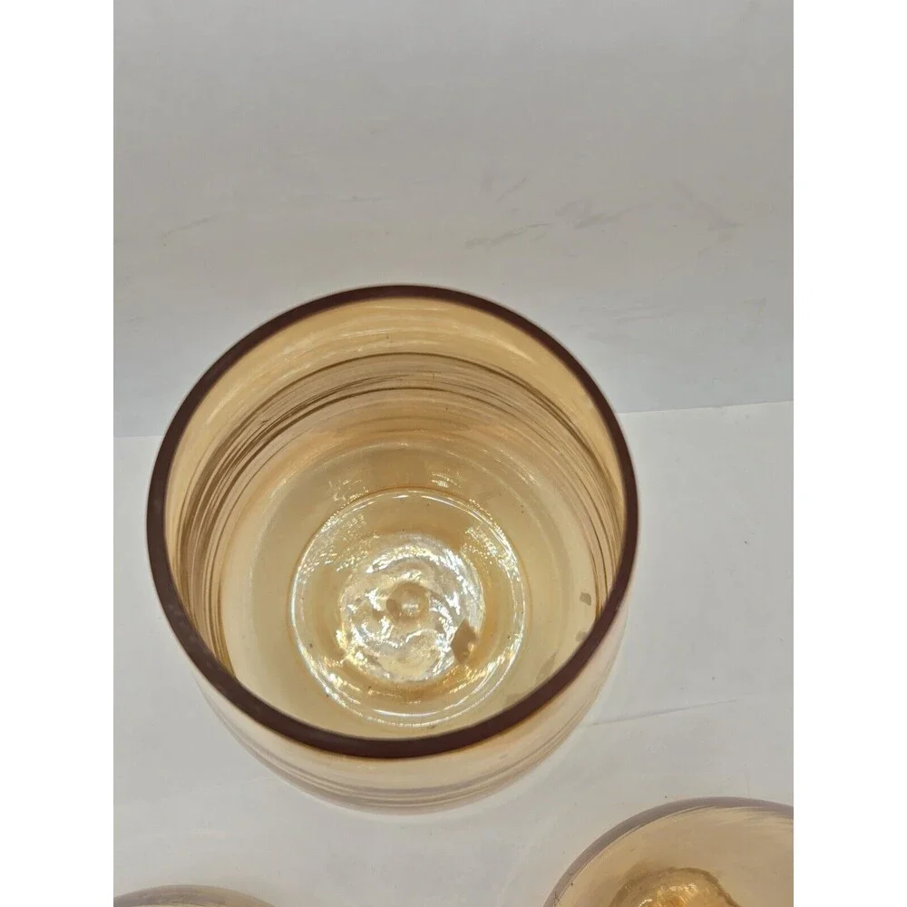Marigold Hand Blown Candle Holders 3 pc Set